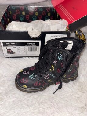 Dr. Martens Hello Kitty 1460 Leather Lace Up Boots